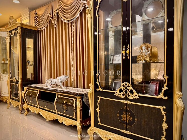 GRAND CASA EMPERADOR LUXURY BAROQUE EXCLUSIVE TV SHOWCASE ชุดตู้วางทีวี พร้อมตู้โชว์ (3ชิ้น) รุ่น แกรนด์ คาซ่า เอ็มเพอราโด รูปที่ 3