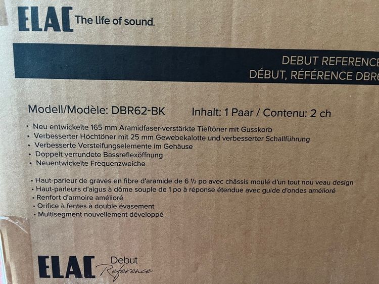 ELAC DBR-62 มือ1 รูปตัวอย่างถ่ายจากตัวโชว์ ตัวที่ขายเป็นของใหม่ ในกล่องไม่เคยแกะครับ พร้อมใบประกัน1ปี ร้านปิยะนัส สีดำลายไม้สวยๆ รูปที่ 10