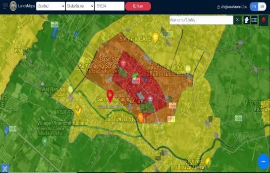 ขายที่สันกำแพง ขายที่ดินเปล่า 283ตรว. ใจกลางสันกำแพงปาร์ควิว ตรว ละ 9,900 บ. รูปที่ 2