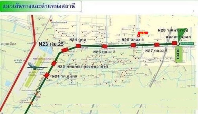 ขายที่ดิน 13ไร่เศษ ลำลูกกาคลอง 4 ตรว ละ 25,500. พื้นที่สีเหลืองทำโครงการบ้านจัดสรร ใกล้ตลาดสด AC รูปที่ 2