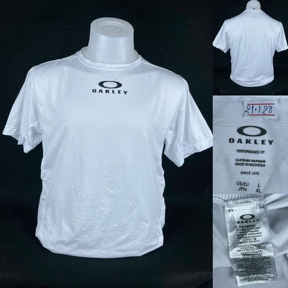 เสื้อยืด OAKLEY แท้ 💯 size L ขนาด อก 21 ยาว 28 นิ้ว สภาพใหม่มาก ทรงสวย เนื้อผ้ายืดหยุ่นดีระบายอากาศดีมาก หายากน่าสะสมครับ รูปที่ 3