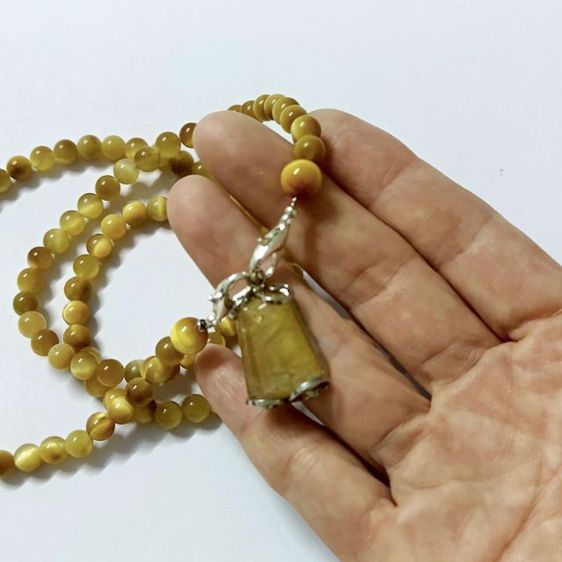 สร้อยคอ Tiger Eye Golden พร้อมจี้ไหมทอง รูปที่ 7