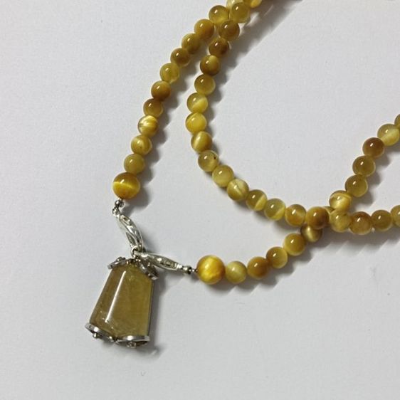 สร้อยคอ Tiger Eye Golden พร้อมจี้ไหมทอง รูปที่ 4