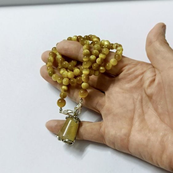 สร้อยคอ Tiger Eye Golden พร้อมจี้ไหมทอง รูปที่ 8