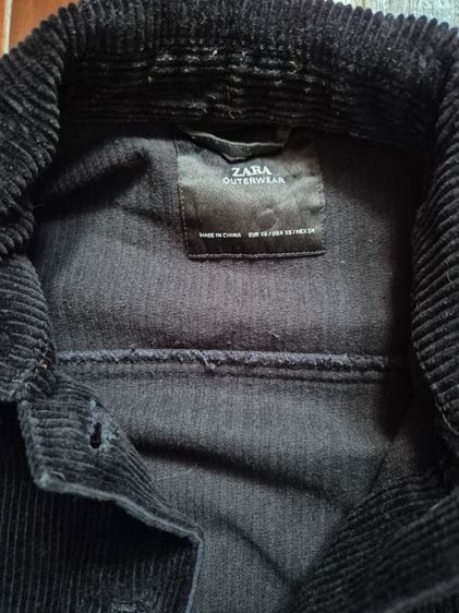 เสื้อ jacket ZARA  ผ้าลูกฟูกสีดำ สภาพใหม่ ส่งฟรี รูปที่ 6