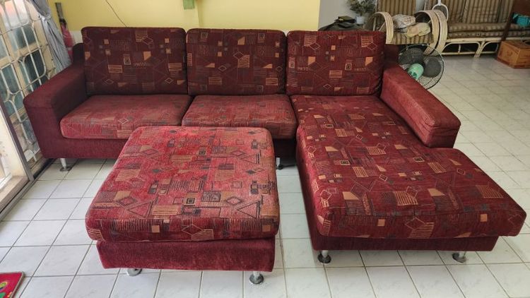 แดง ผ้า 4+ ที่นั่ง sofa concept ครบเซ็ต
