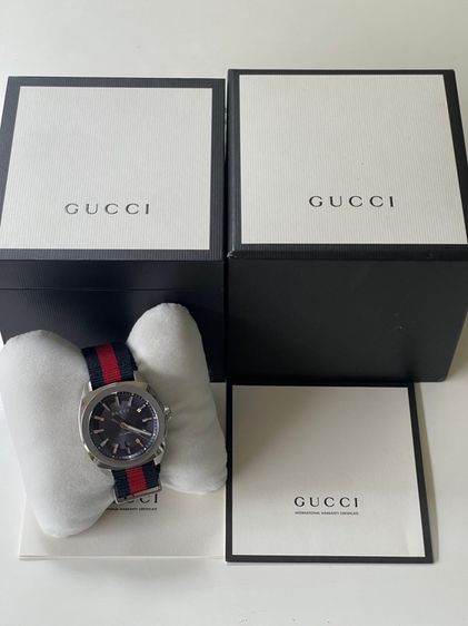 GUCCI GG2570 Blue Dial 41 mm Blue and Red Nylon Watch YA142303 รูปที่ 2