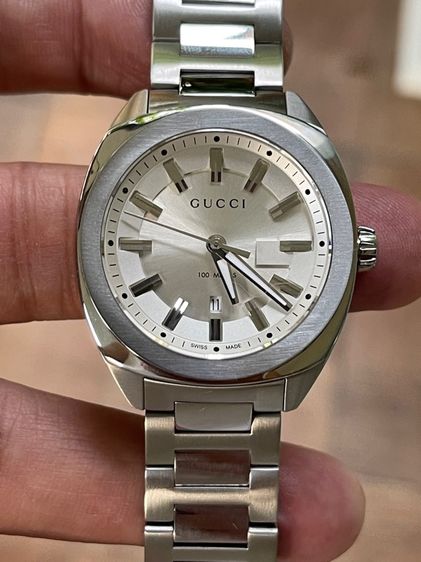 GUCCI GG2570 37 mm Silver Dial Quartz Men’s Watch Swiss Watch YA142402 รูปที่ 8