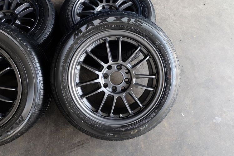 🚘 ล้อแต่ง RE30 4รู100-114 15 นิ้ว  + ยาง  Maxxis 185 60R15 ปี22 รูปที่ 2