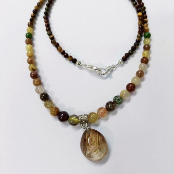 สร้อยคอไหม 5 สี ไทเกอร์อาย จี้ไหมทองแท้ เสริมโชคลาภ มั่งคั่ง ร่ำรวย
 รูปที่ 6