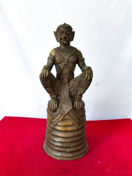 หนุมาน ขนาดบูชา หลวงพ่อแล วัดพระทรง จ.เพชรบุรี เนื้อทองเหลือง สูง12นิ้ว