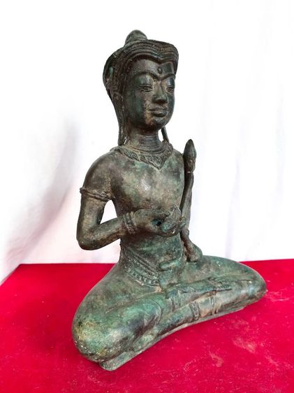 พระวัชระสัตว์ ศิลปะลพบุรี แบบเขมรโบราณ หน้าตัก9นิ้ว เนื้อสำริด รูปที่ 2