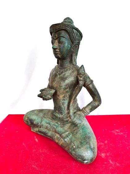 พระวัชระสัตว์ ศิลปะลพบุรี แบบเขมรโบราณ หน้าตัก9นิ้ว เนื้อสำริด รูปที่ 3