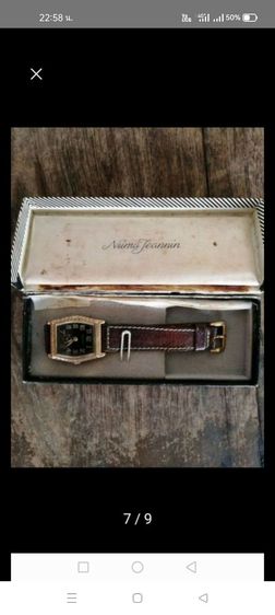 นาฬิกา 4 เหลี่ยม Vintage สองเข็มครึ่ง Boyside สำหรับคนข้อมือเล็กหรือ สุภาพสตรี มีพรายน้ำ Swiss Made รูปที่ 9