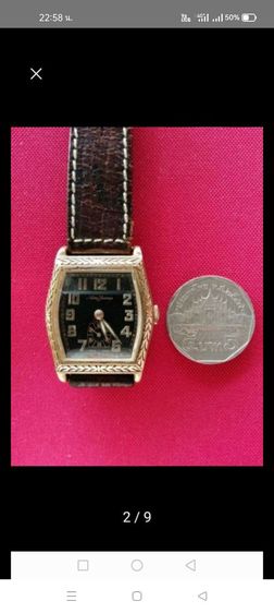 นาฬิกา 4 เหลี่ยม Vintage สองเข็มครึ่ง Boyside สำหรับคนข้อมือเล็กหรือ สุภาพสตรี มีพรายน้ำ Swiss Made รูปที่ 2