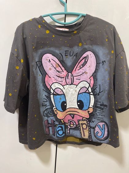 เสื้อครอปน่ารักลายเป็ดน้อยผูกโบว์ รูปที่ 2