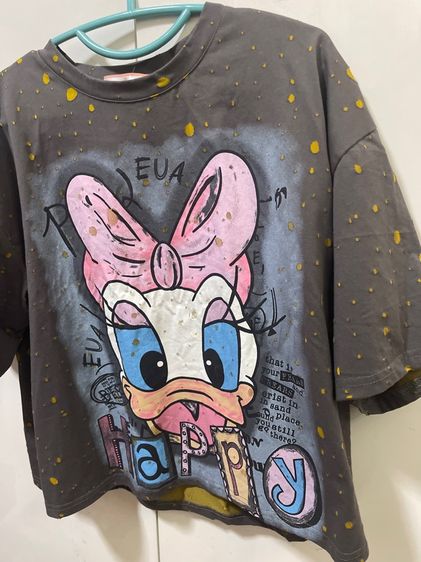 เสื้อครอปน่ารักลายเป็ดน้อยผูกโบว์ รูปที่ 3