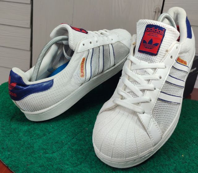 รองเท้า💥adidas superstar💥ของแท้‼️รุ่นพิเศษผ้ากระสอบ💥สวยๆ เดิมๆ สภาพดี💥ไซร์ 43.5 รูปที่ 11
