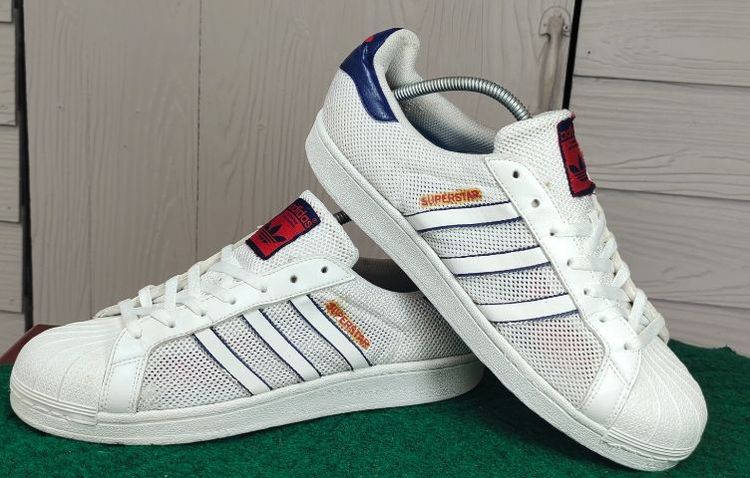รองเท้า💥adidas superstar💥ของแท้‼️รุ่นพิเศษผ้ากระสอบ💥สวยๆ เดิมๆ สภาพดี💥ไซร์ 43.5 รูปที่ 3