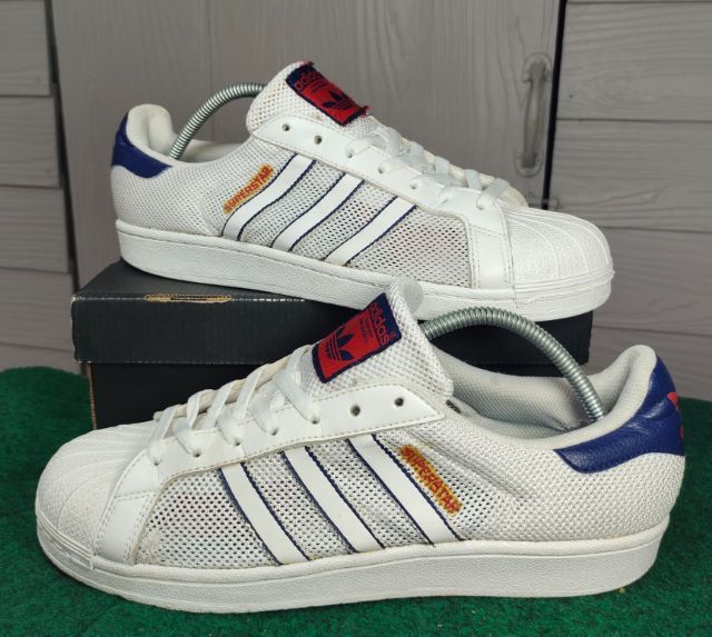 รองเท้า💥adidas superstar💥ของแท้‼️รุ่นพิเศษผ้ากระสอบ💥สวยๆ เดิมๆ สภาพดี💥ไซร์ 43.5