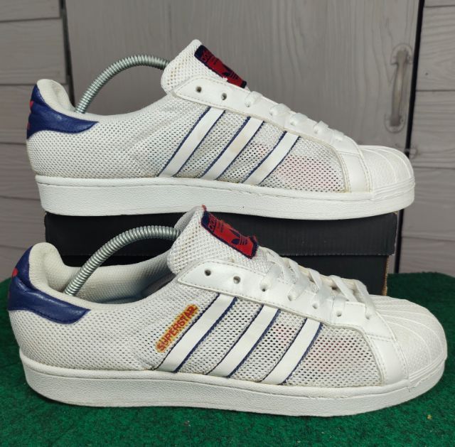 รองเท้า💥adidas superstar💥ของแท้‼️รุ่นพิเศษผ้ากระสอบ💥สวยๆ เดิมๆ สภาพดี💥ไซร์ 43.5 รูปที่ 9
