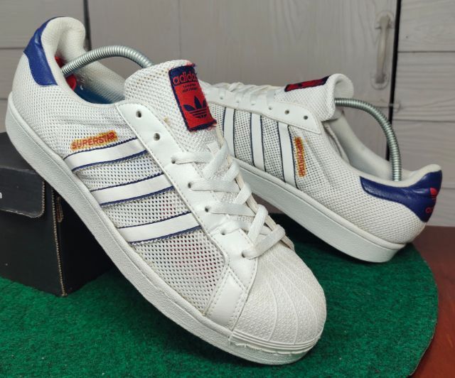 รองเท้า💥adidas superstar💥ของแท้‼️รุ่นพิเศษผ้ากระสอบ💥สวยๆ เดิมๆ สภาพดี💥ไซร์ 43.5 รูปที่ 12