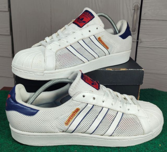 รองเท้า💥adidas superstar💥ของแท้‼️รุ่นพิเศษผ้ากระสอบ💥สวยๆ เดิมๆ สภาพดี💥ไซร์ 43.5 รูปที่ 2