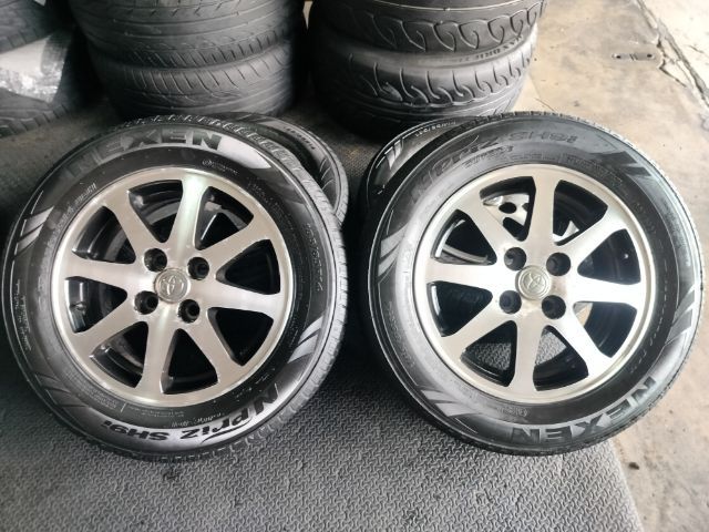 ล้อแม็กโตโยต้าขอบ14 4รูพร้อมยาง วีออส สามห่วง รูปที่ 3