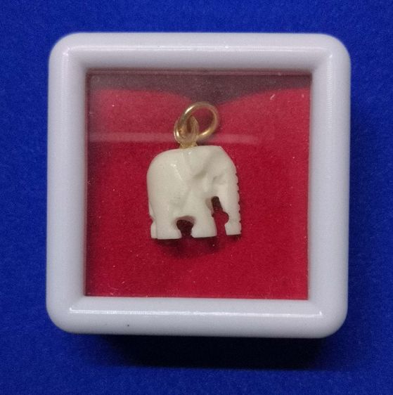 จี้ช้างเผือก แกะสลัก เนื้อหยกขาว ขนาด 1 ซม. เสริมอำนาจบารมี รูปที่ 8