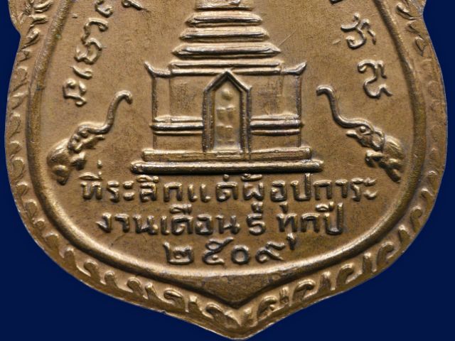 เหรียญหลวงพ่อทวด วัดช้างให้ พิมพ์พุทธซ้อนใหญ่ ปี2509  กะไหล่ทอง รูปที่ 14