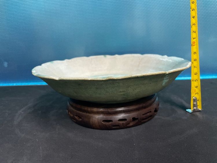 จานลายนกยูง เตาก่อดอน เมาะลำเลิง พม่า พุทธศตวรรษที่ 21 ขนาด 9.5 นิ้ว สมบูรณ์ รูปที่ 5