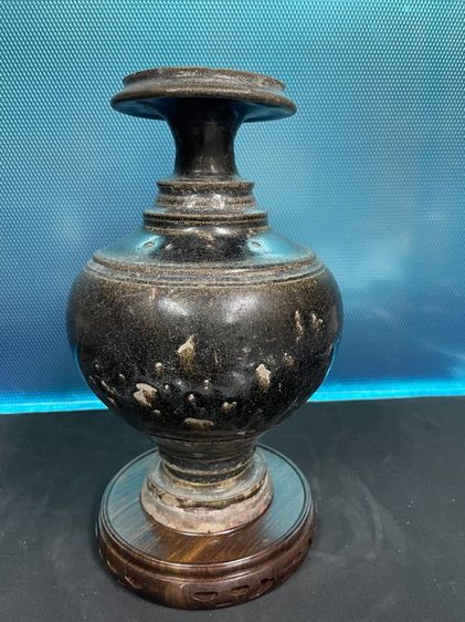 ไหเขมร เคลือบน้ำตาล สูง 10 นิ้ว พนมดงเร็ก บุรีรัมย์ รูปที่ 2