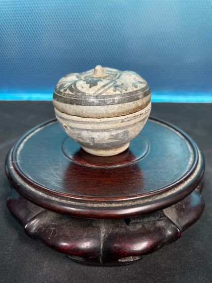 เซรามิคเก่า กระปุกลายดำใต้เคลือบ เตาบ้านป่ายาง ศรีสัชนาลัย พ.21