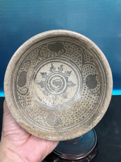 เซรามิคเก่า ชามลายดำใต้เคลือบ บ้านป่ายาง ศรีสัชนาลัย พ.21