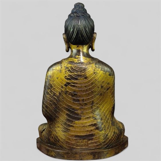 🕉️ พระพุทธรูปศากยมุนีโบราณลงสีทอง🕉️ รูปที่ 5