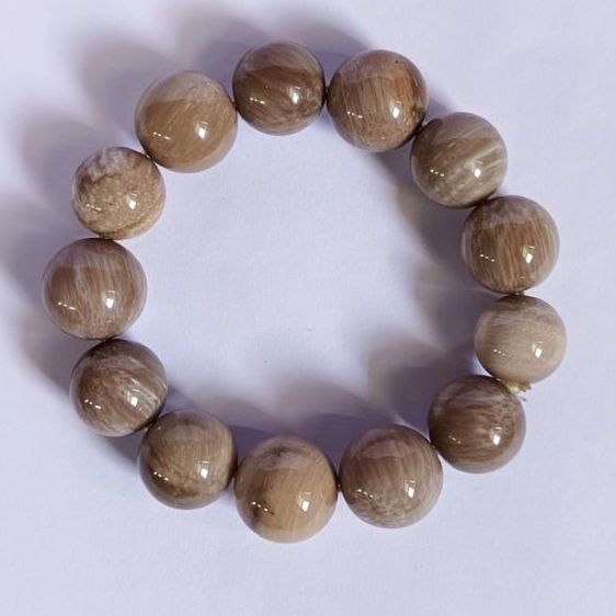 สร้อยข้อมือหินแท้ Fossil Wood รูปที่ 4