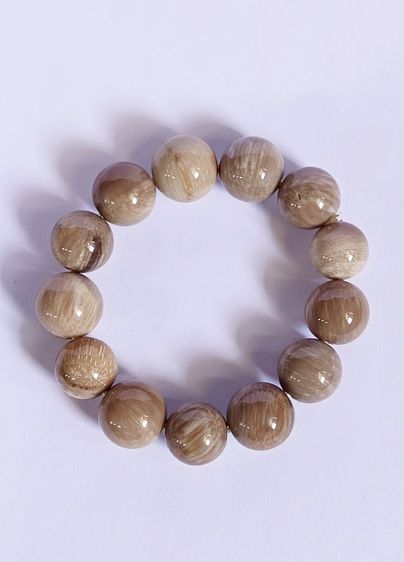 สร้อยข้อมือหินแท้ Fossil Wood รูปที่ 8