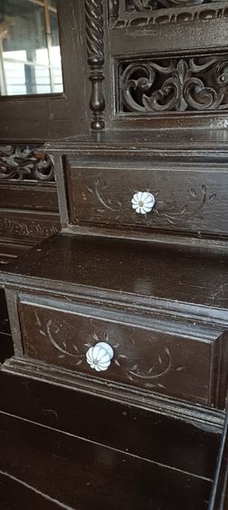 โต๊ะแต่งหน้าไม้สัก ทรงโบราณ รูปที่ 2