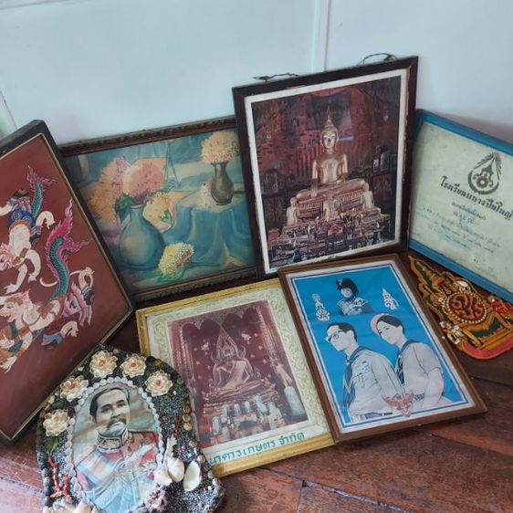 งานศิลป์ลายไทยเพ้นท์ลงเนื้อไม้ วัดราชสิทธาราม รูปที่ 4