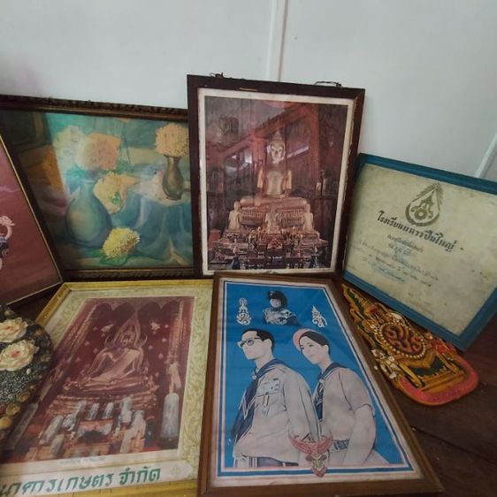 งานศิลป์ลายไทยเพ้นท์ลงเนื้อไม้ วัดราชสิทธาราม