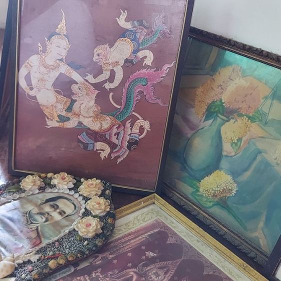 งานศิลป์ลายไทยเพ้นท์ลงเนื้อไม้ วัดราชสิทธาราม รูปที่ 5