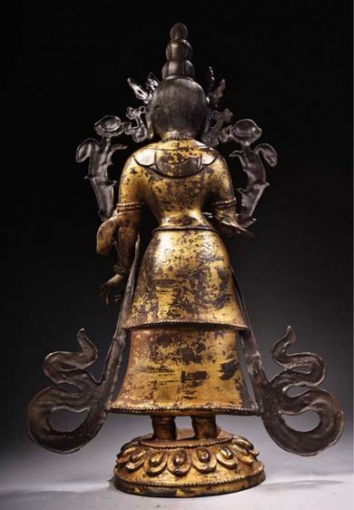 🕉️พระพุทธรูปทองเหลืองเก่าโบราณสำริดทิเบต  รูปที่ 3