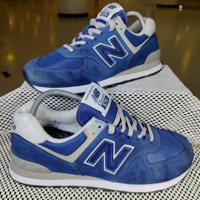 น้ำเงิน ผ้าใบ รองเท้าผ้าใบ UK 8.5 | EU 42 2/3 | US 9 รองเท้า💥New Balance 574 Classic💥ของแท้‼️พื้นนิ่ม เบา สวยๆ สภาพดี💥ไซร์ 42.5