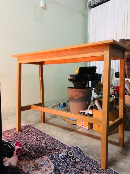 โต๊ะไม้โอ๊ค โต๊ะบาร์คาเฟ่ สภาพดี