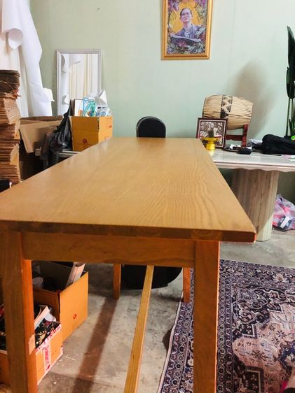 โต๊ะไม้โอ๊ค โต๊ะบาร์คาเฟ่ สภาพดี รูปที่ 5