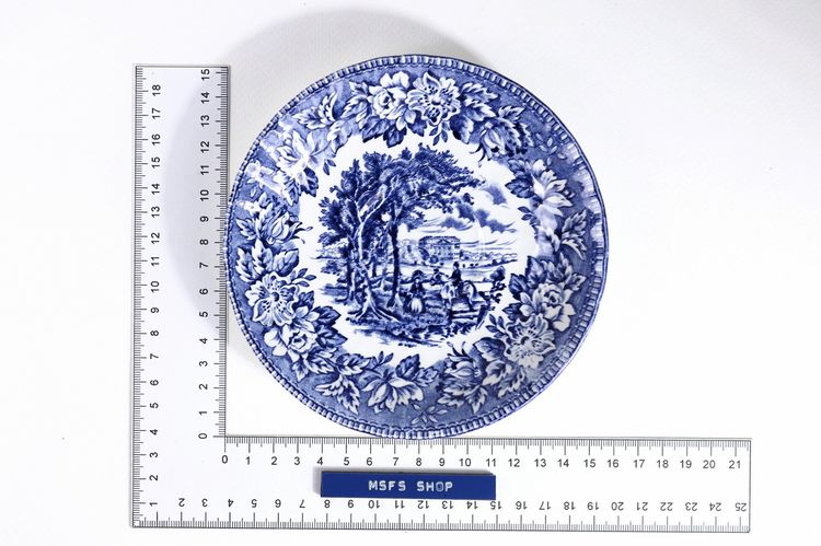 Vintage Flat Cup+Saucer Set England's Heritage Blue - H.Aynsley Co. Ltd Ironstone ชุดแก้วและจานรองพิมพ์ลาย สีน้ำเงิน จำนวน 2 ชุด รูปที่ 11