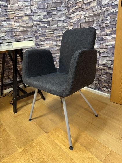 อื่นๆ ผ้ากำมะหยี่ เทาเข้ม เก้าอี้ แบบดีไซน์เนอร์ 