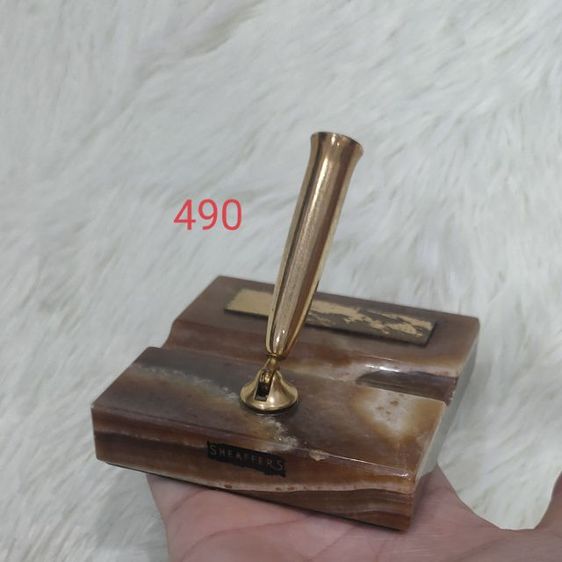 แท่นเสียบปากกา SHEAFFE'S ทำจากหิน อาเกต เก่าแท้ยุค 50-60 ราคาแยกในรูป รูปที่ 3