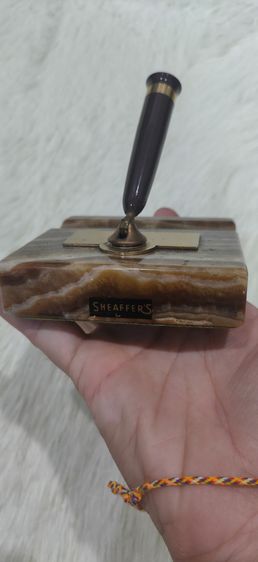 แท่นเสียบปากกา SHEAFFE'S ทำจากหิน อาเกต เก่าแท้ยุค 50-60 ราคาแยกในรูป รูปที่ 18