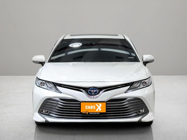 Toyota Camry 2019 2.5 Hybrid Premium Sedan ไฮบริด ไม่ติดแก๊ส เกียร์อัตโนมัติ ขาว รูปที่ 3